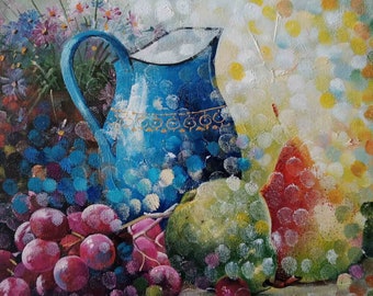 ボトルの静物画 油彩画 大きめのキャンバス 油絵具で静物画を描く-ワインボトルのある静物- - YouTube