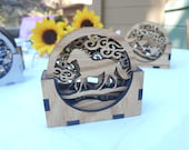 SVG file Horse coaster ornament set, laser template, glowforge file, horses