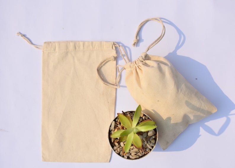 Size 12"x20" inches Natural Cotton Muslin bags *Eco-Friendly* Choose from QTY Size 12"x20" inches Natural Cotton Muslin bags *Eco-Friendly* Choose from QTY