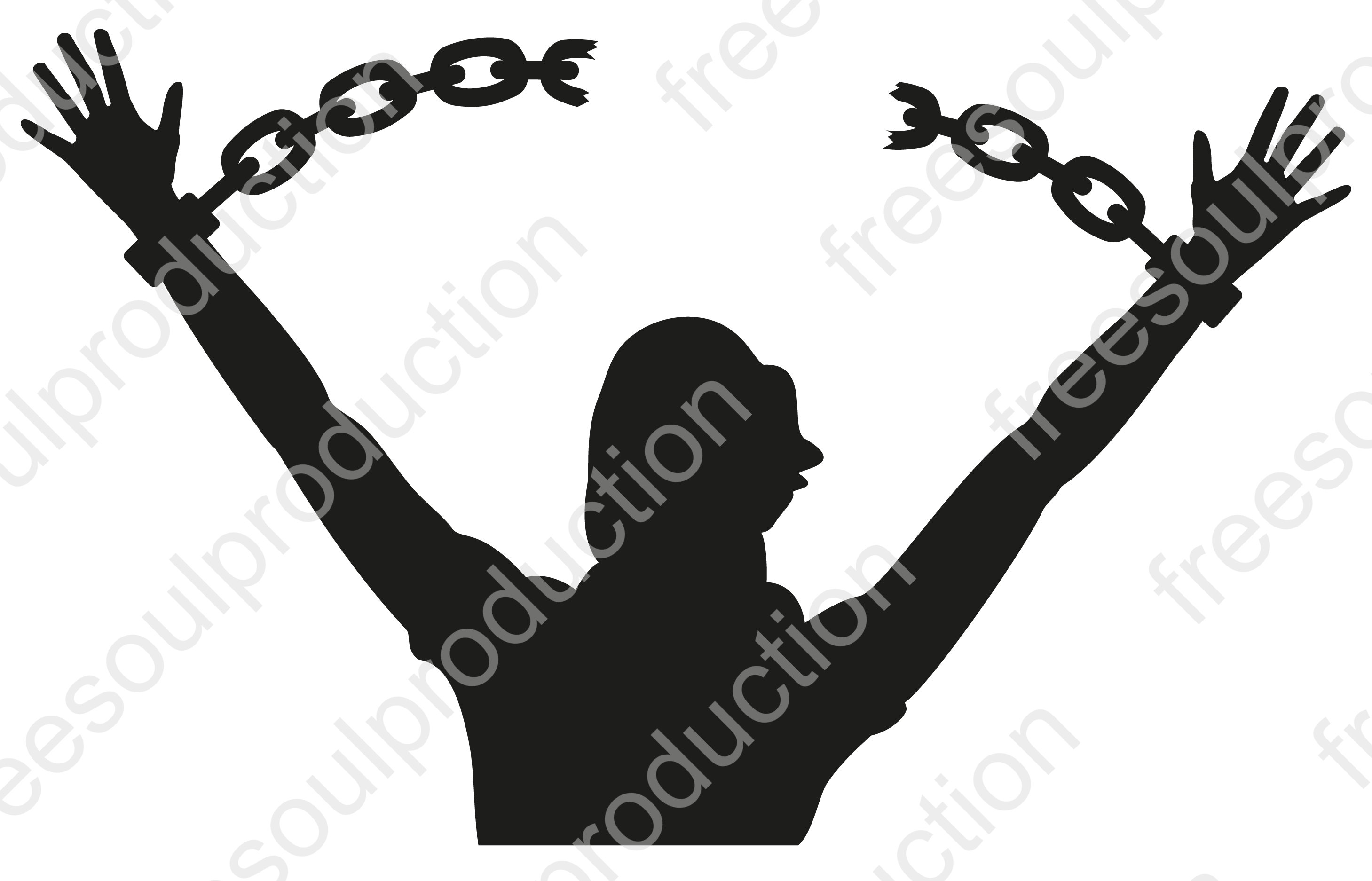 Hands breaking chains SVG. Woman with raised hands and broken | Etsy