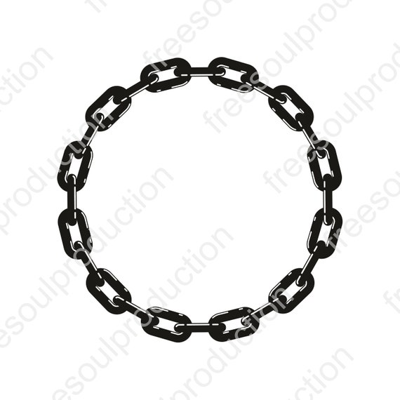 Metal Chain SVG. Metal Chain Circle Frame Svg. Metal Chain | Etsy