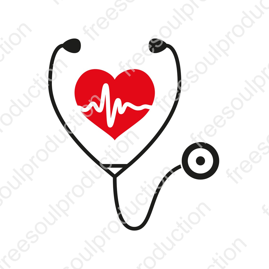 Stethoscope svg. Nurse stethoscope svg. Heart EKG svg. Medical Etsy