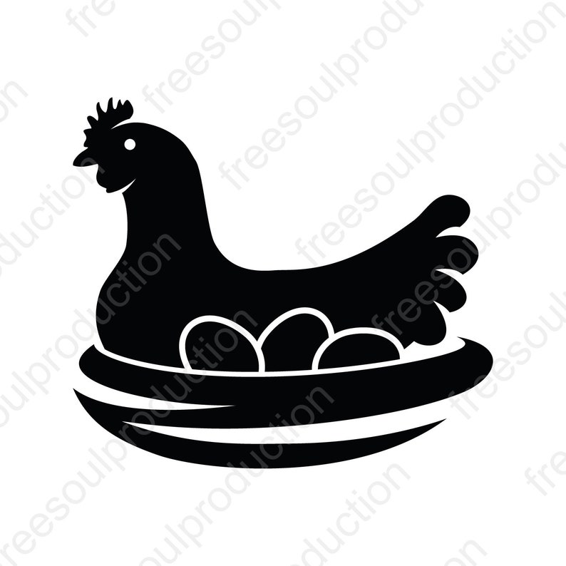 Download Clip Art Mama Hen In Nest And Fresh Eggs Svg Chicken Eggs Ckipart Chicken Silhouette Svg File Chicken Svg Cut File For Cricut Art Collectibles