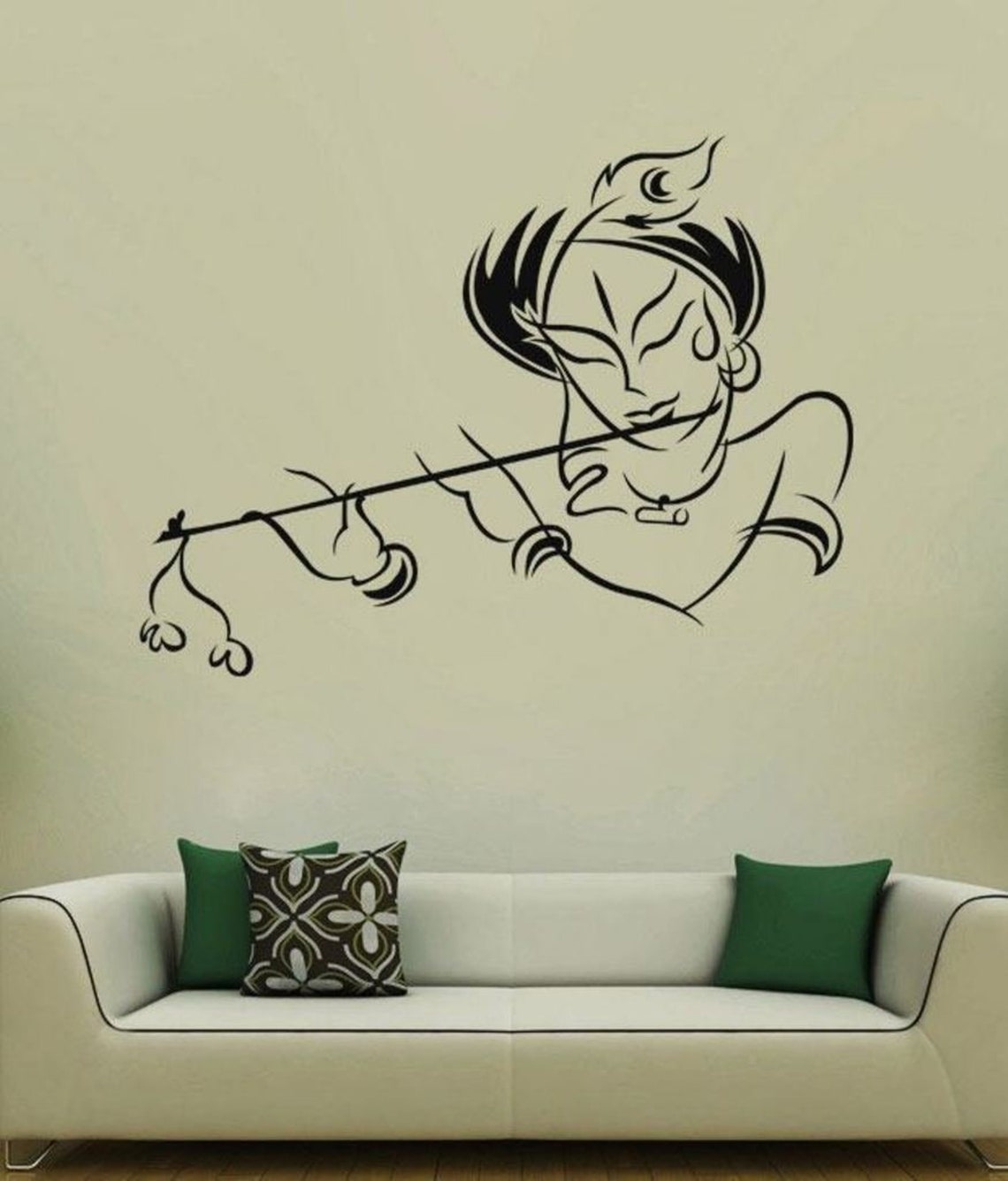 Elegant Wall Stickers Lord Krishna Wall Stickers Krishna Etsy