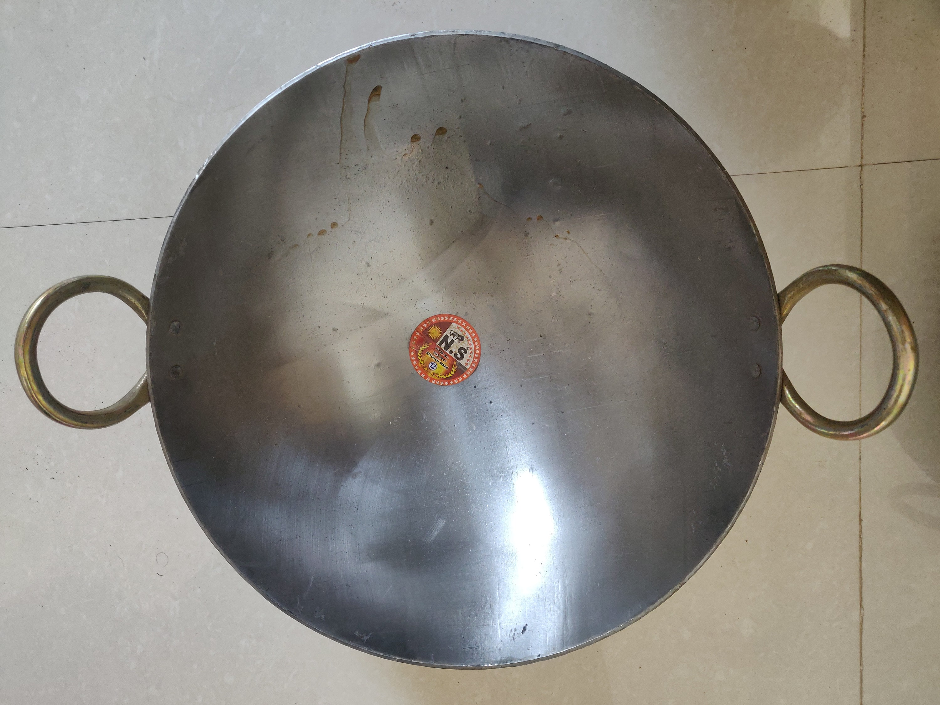 Indian Style Iron Kadai Frying Wok - 20 inch, Round with Handles — Nishi  Enterprise Inc