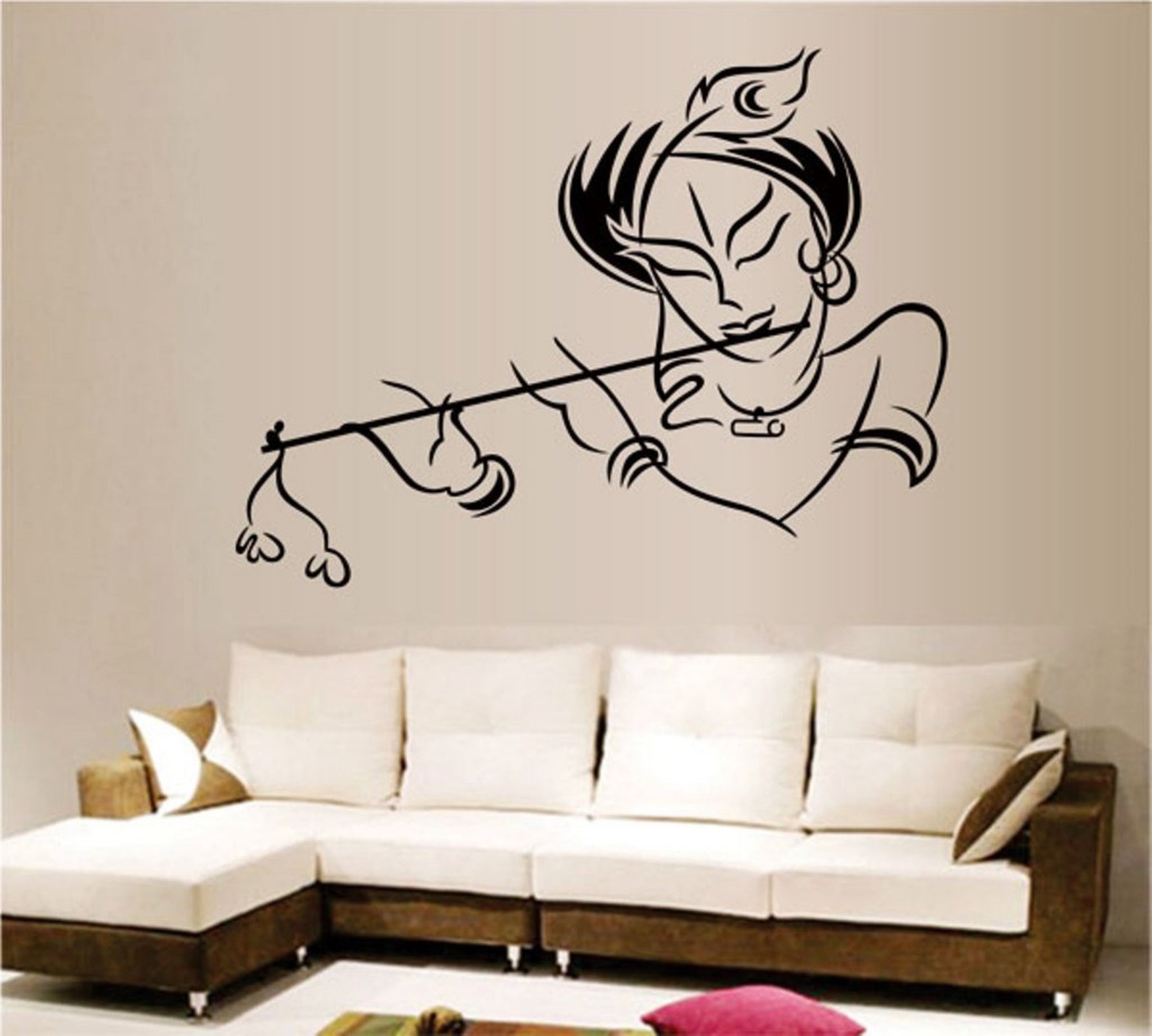 Elegant Wall Stickers Lord Krishna Wall Stickers Krishna Etsy