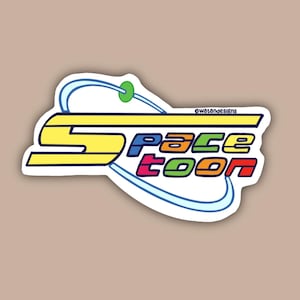 Pegatina de SpaceToon, pegatina de canal de dibujos animados árabe, pegatina nostálgica, pegatina árabe