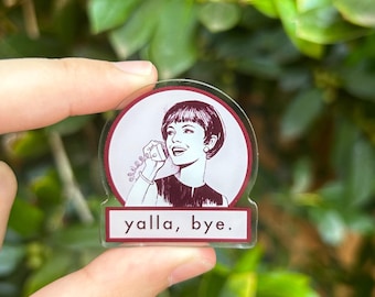 Yalla Bye Popart Pin, Arab Popart Pin, Arab Pin, Arabi Pin, Funny Pin