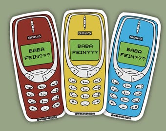 Baba Fein Sticker, Nokia Phone Sticker, Arabic Meme Sticker, Arab Sticker