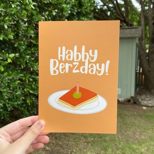 Habby Berzday Card, Knafeh Birthday Card, Happy Birthday Card, Arab Birthday Card, Funny Birthday Card