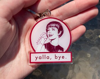 Yalla Bye Popart Keychain, Arab Popart Keychain, Arab Keychain, Arabi Keychain, Funny Keychain