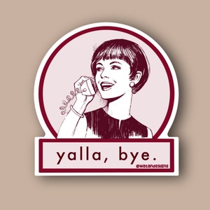 Yalla Bye Popart Sticker, Arab Popart Sticker, Arab Sticker, Arabi Sticker, Funny Sticker, Phone Case Sticker, Laptop Sticker