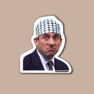 Falastini Mike Sticker, Palestinian Michael Scott Sticker, Palestine Sticker, Phone Case Sticker, Laptop Sticker