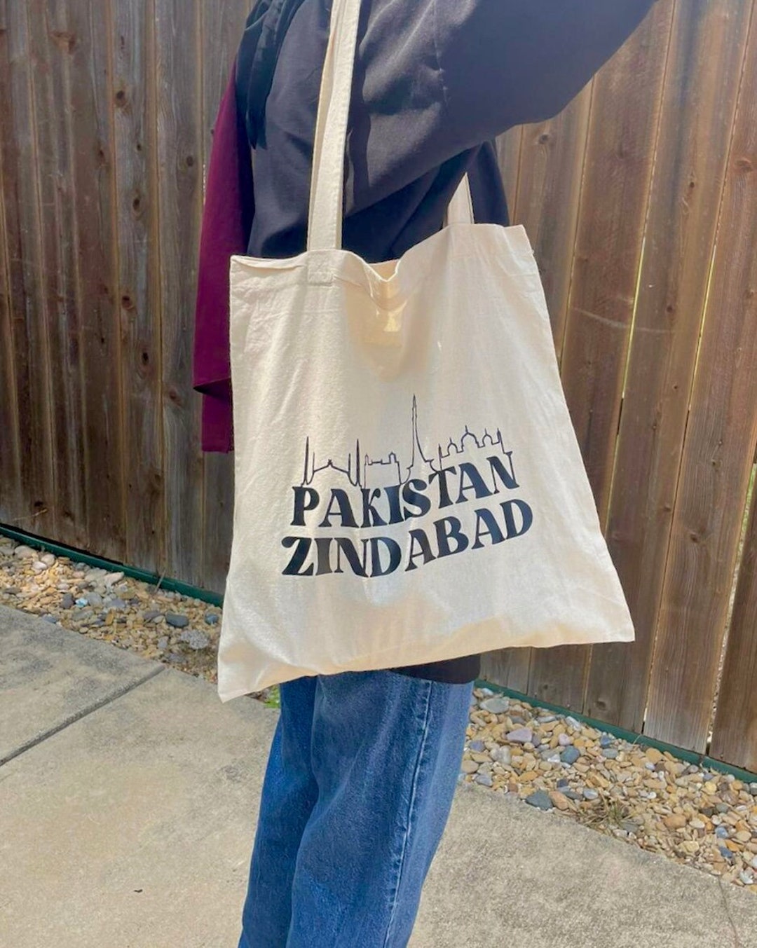 Pakistan Zindabad Tote Bag Pakistan Tote Bag Pakistani Tote Etsy