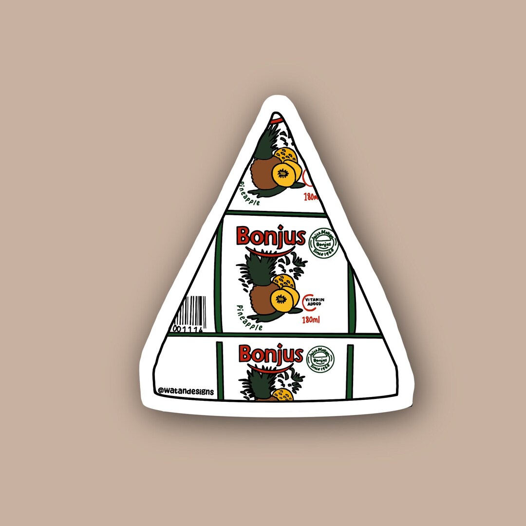 Bonjus Sticker, Pineapple Juice Sticker, Lebanon Sticker, Arab Sticker