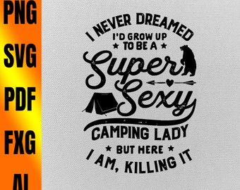 Free Free 288 Camping Lady Svg SVG PNG EPS DXF File