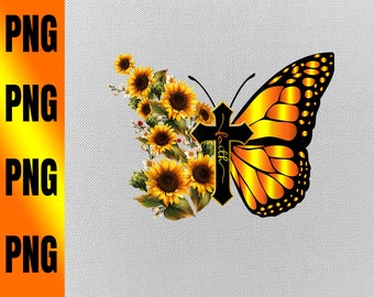 Free Free 203 Sunflower Butterfly Cross Svg SVG PNG EPS DXF File