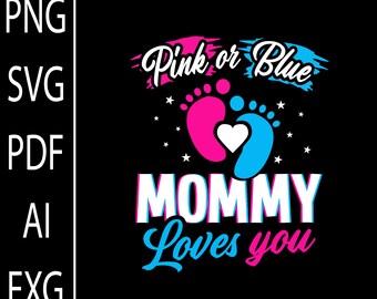 Boy Babybody Ombr\u00e9 Print I Love Mummy with Heart White Pink Girl White Blue