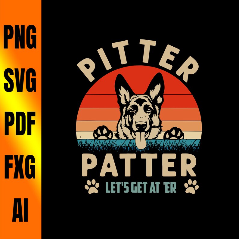 Vintage Shepherd Dog svg Patter German Shepherd Dog svg