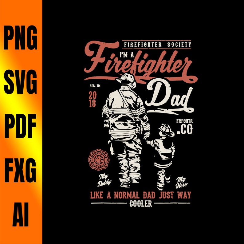 Download Firefighter Dad svg Firefighter svg Vintage Fireman Gift ...