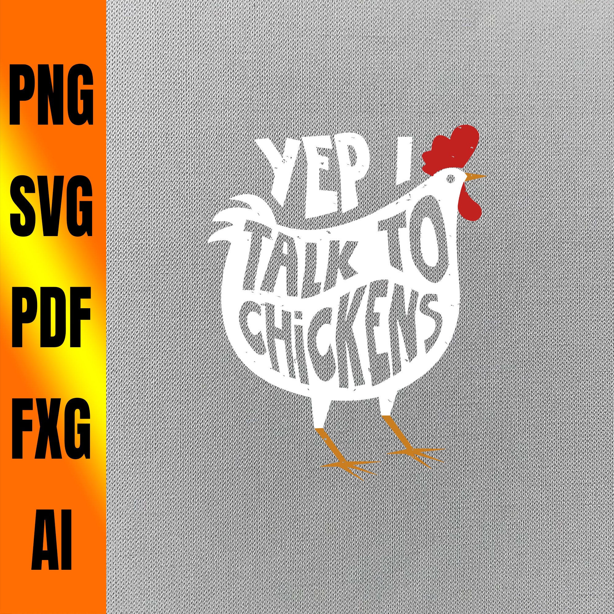 Yep I Talk To Chickens svg Cute Chicken Buffs svg I Love | Etsy