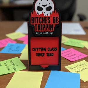 Horror-themed Post-it Note Holder, Variety of Popular Horror Characters ...