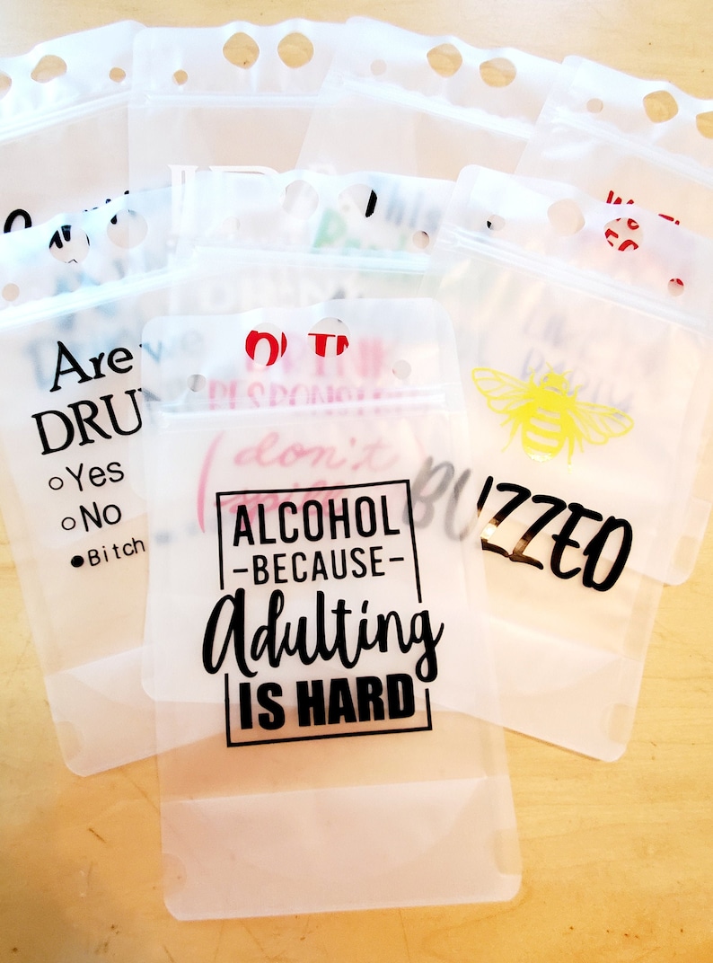 Adult Drink Pouch Reusable Adult Juice Pouch Funny Drink Etsy