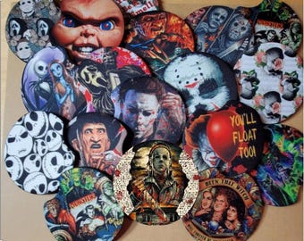 Horror-themed car coasters