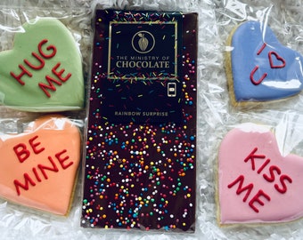 Chocolate and Cookies Kiss Me Valentines Day Australian Made Gift Hamper