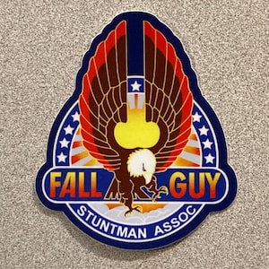 THE FALL GUY sticker Lee Majors stuntman association weatherproof vinyl 80s tv bounty hunter Colt Seavers  Heather Thomas gmc pickup truck