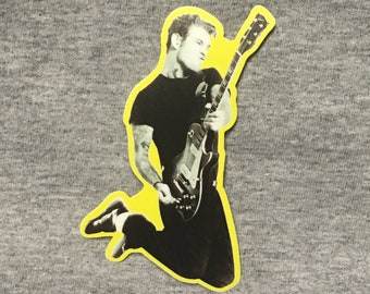 MIKE NESS Social Distortion - vinyl weatherproof sticker - somewhere between heaven and hell guitar - Social D punk rock