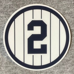NEW YORK YANKEES Derek Jeter vinyl weatherproof sticker retired number 2 rookie of the year mvp captain world series champion monument park