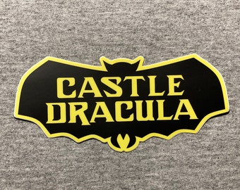 CASTLE DRACULA STICKER bat logo vinyl weatherproof wildwood nj dark ride haunted house
