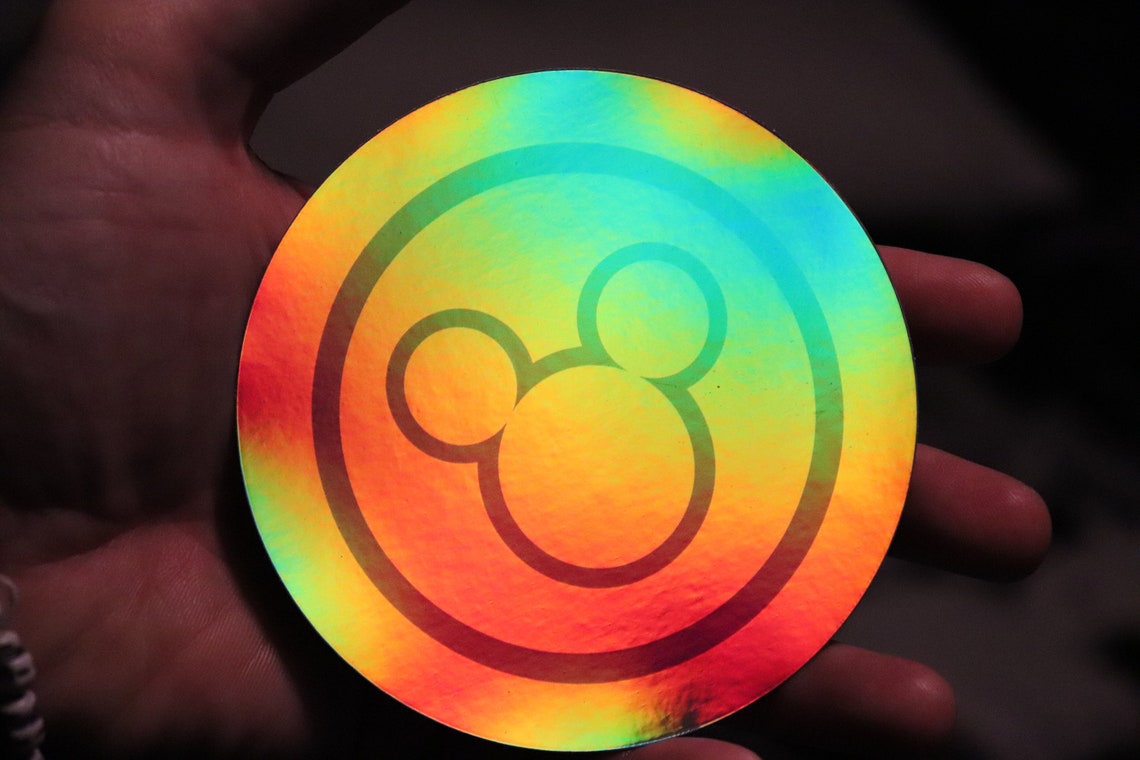 Disney Magic Band reader vinyl silver holographic sticker Etsy
