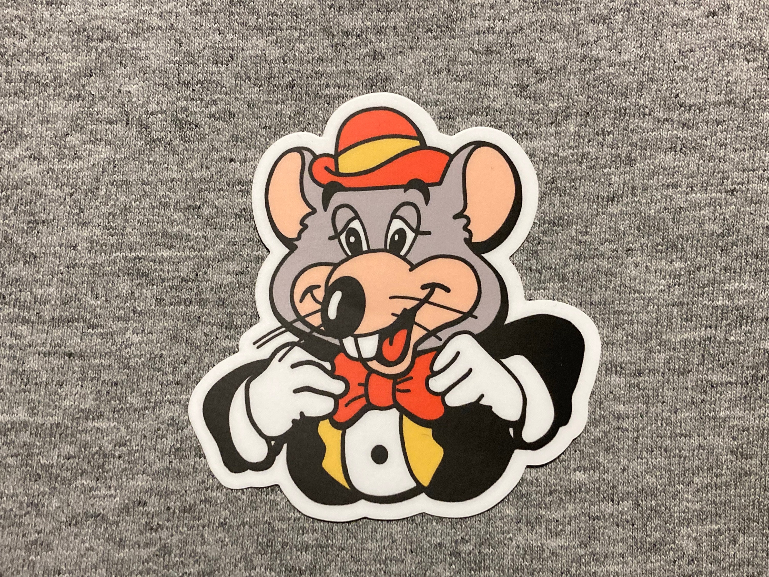 CHUCK E CHEESE Pizza Sticker Tuxedo - Vinyl Weatherproof - 80's