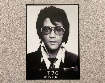 Elvis Presley Mug Shot Sticker Vinyl Weatherproof Graceland TCB