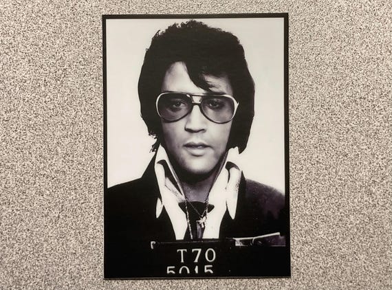 Elvis Presley Mug Shot Sticker Vinyl Weatherproof Graceland TCB