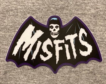 MISFITS BAT LOGO Sticker - Jerry Only Doyle Wolfgang Von Frankenstein Glen Danzig vinyl weatherproof punk rock Lodi New Jersey coffin horror