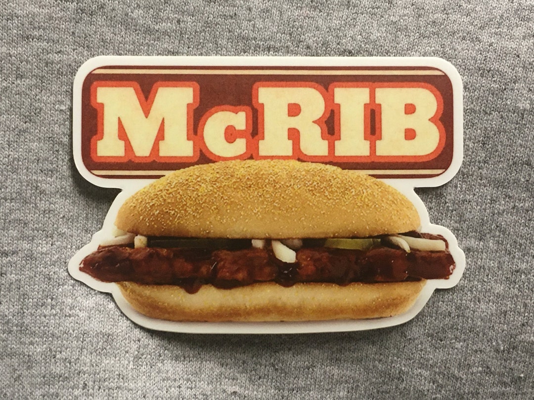 Buy Mcdonald's Mcrib Sticker Vinyl Weatherproof Fast Food Mc Donalds  Ronald Mmmmm Mc Rib BBQ Car Laptop Water Bottle Decal Online in India 
