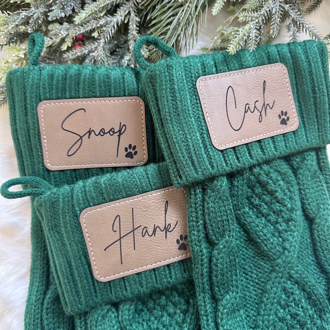 Personalized Dog Christmas Stocking, Pet Stocking With Name, Paw