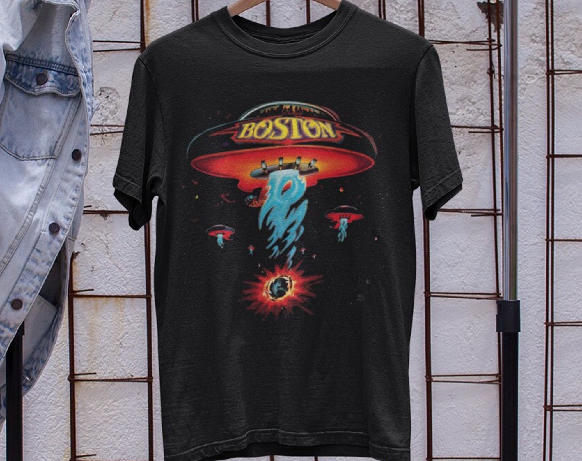 Discover Vintage 1987 Boston Rock Band Concert Tour T-Shirt, U.S. Tour 1987 Shirt, Boston Rock Band Lover, American Rock Shirt