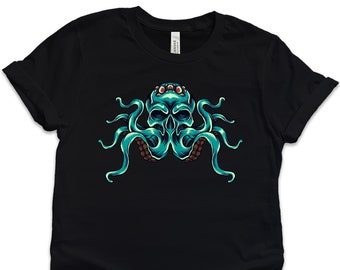 Octopus Skull Shirt, Unisex Tee, Men's, Women's, T-Shirt, Graphic Tee