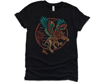 Fall And Rise Griffin Shirt-Unisex Tee-Shirts For Men-Shirts For Women-Graphic Tee-Gift For Him-Griffin Tshirt
