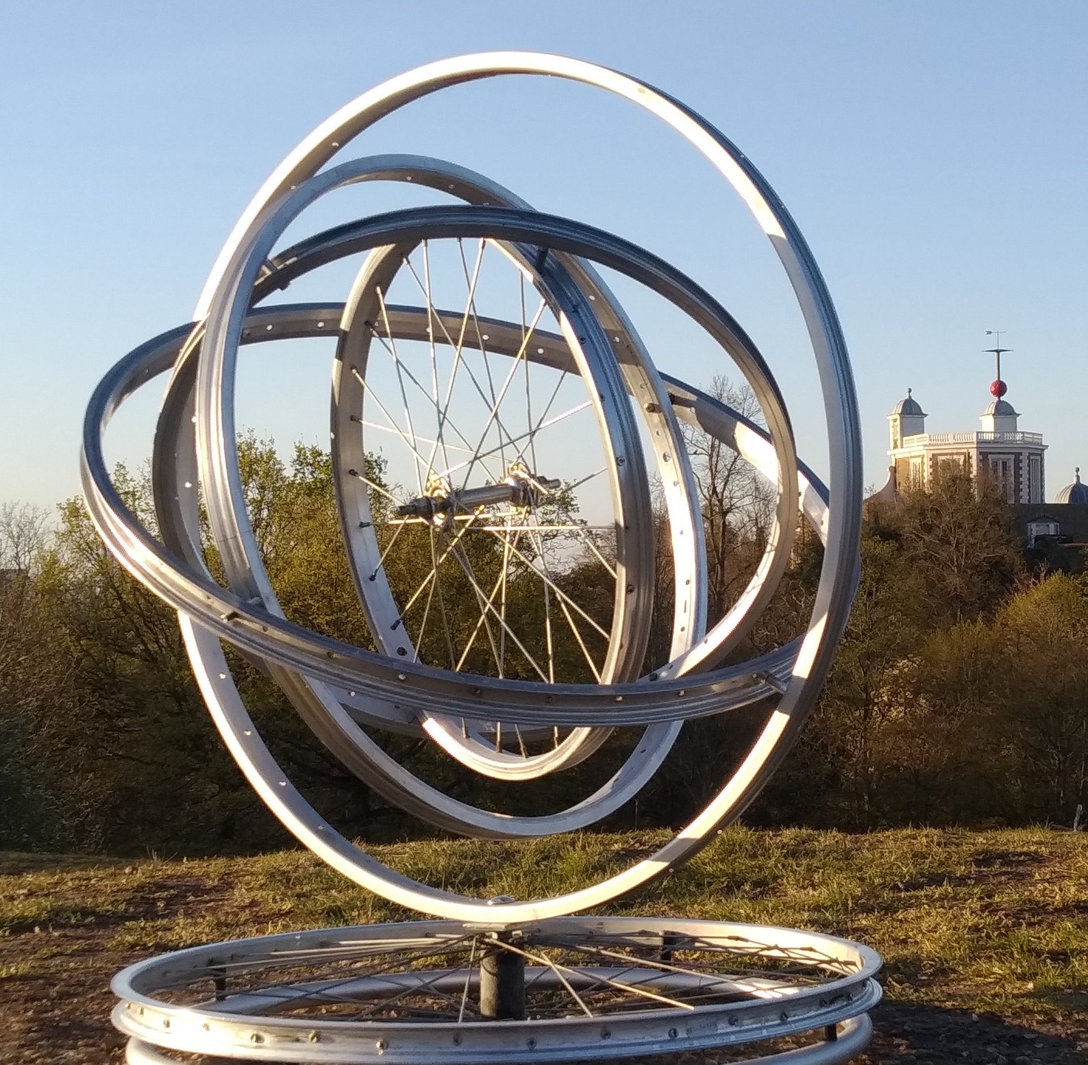 Berzircular Motion Bike Upcycled Art Sculpture, Garden Yard