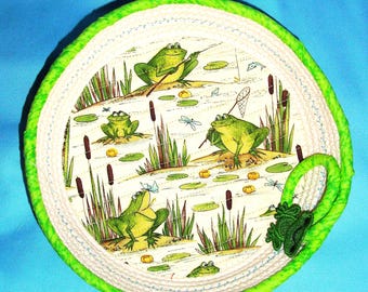 Cuenco de cuerda Frog Pond - Mediano, cesta de cordón forrada en tela