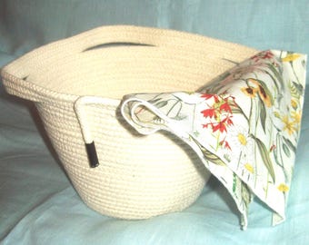 Cesta artesanal para pan de masa madre: Bol para fermentar la masa con servilleta