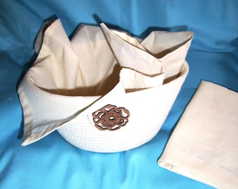 Tela para fermentar pan de masa madre: Forro para cesta Banneton de 45 x 45 cm (18" x 18") - Algodón muselina