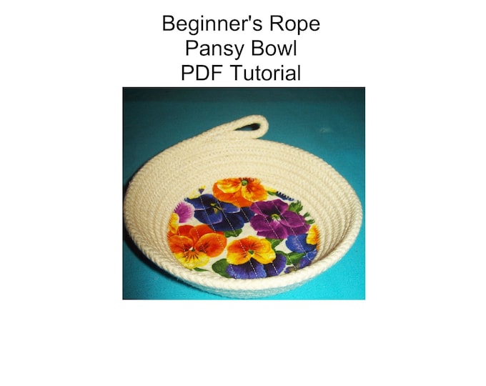 Tutorial Small Rope Bowl for Beginners-Instructions and Step by Step Photos