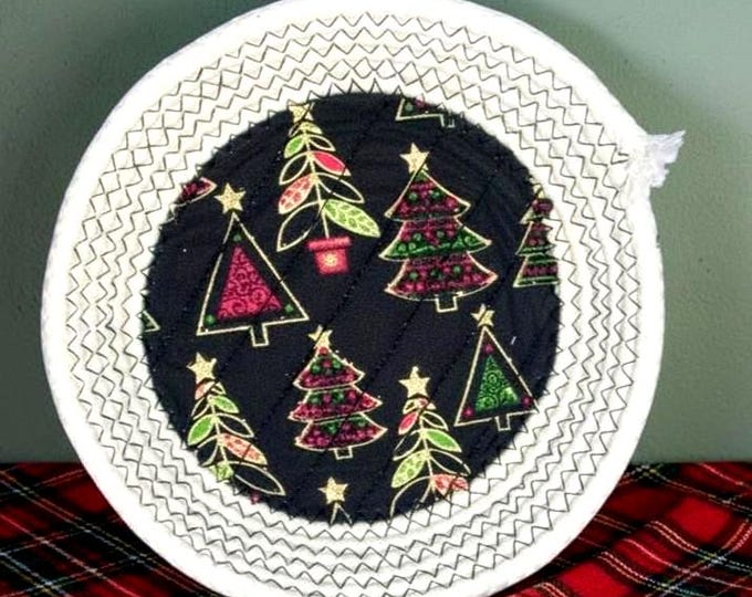 Mini Christmas Rope Bowl-Festive Fabric Rope Basket