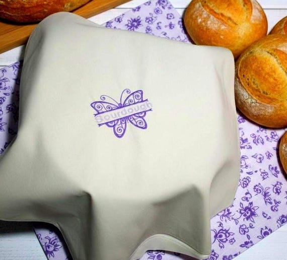 Embroidered Cotton Bread Cloth-Sourdough Proofing Cloth-